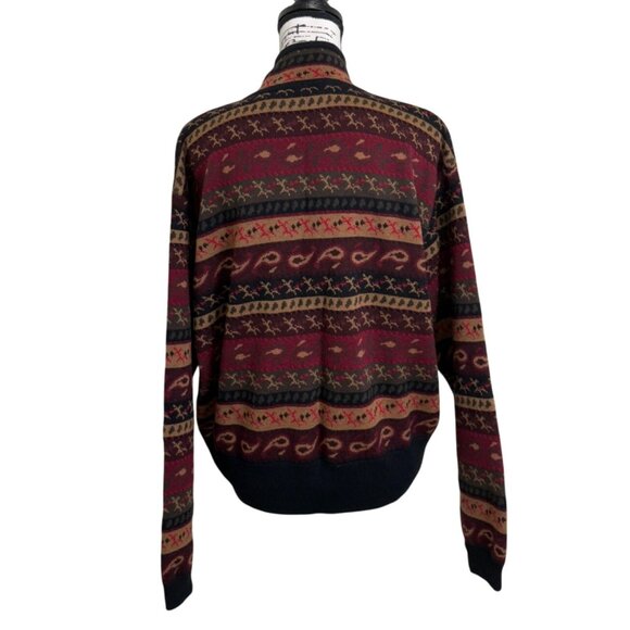 Dana Buchman Women's Wool Cardigan Sweater Button-Up Vintage Nordic Size M - Picture 3 of 8